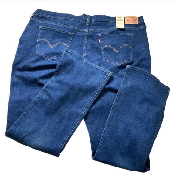 🆕Levi's 415 Women's Jeans Plus Size 24W Long Classic Bootcut Dark Wash Denim - Picture 6 of 15